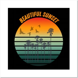 beautiful sunset Posters and Art